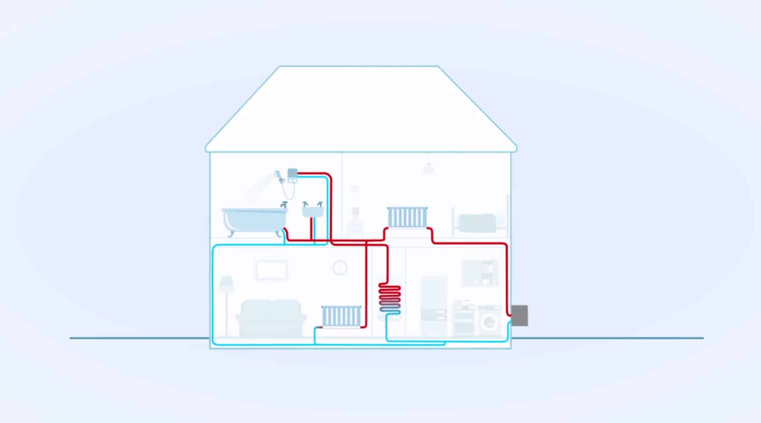 energy marketing- a house showing its electricity